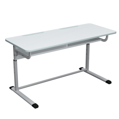 Учнівський стіл 2-місний з полеуретановою крайкою та полицею (ЛДСП), рост.група №4-7, 1200х500х640-820мм., АНШАР ГРУП